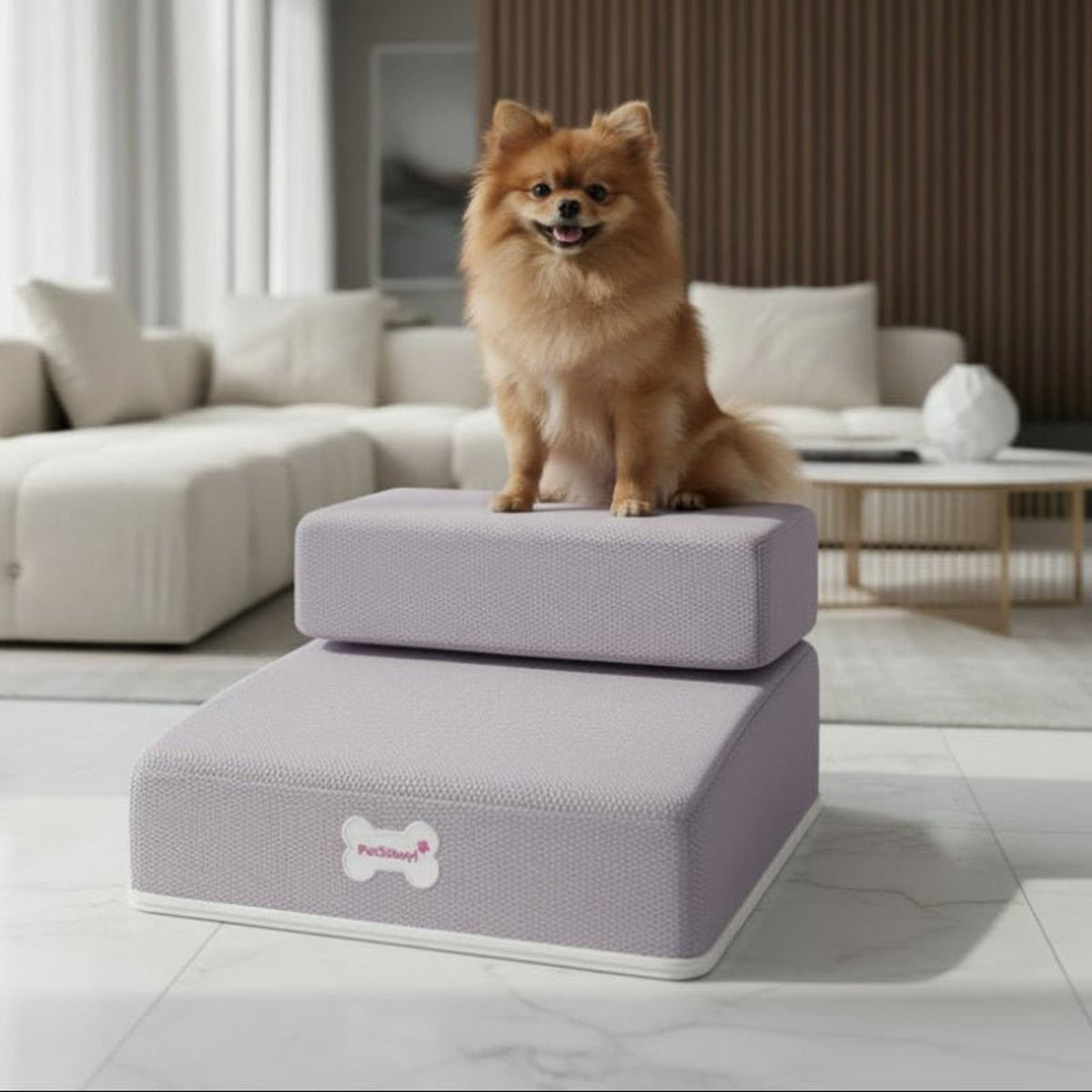 Foam Pet Access Steps With Breathable Mesh Cover