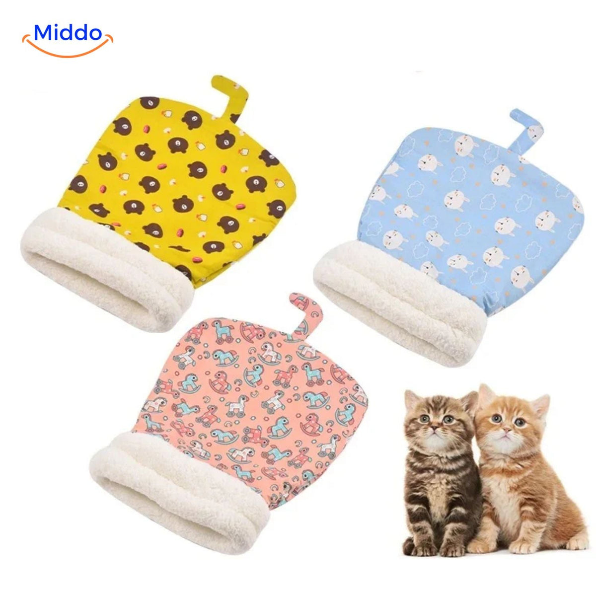 Enclosed Cat Sleeping Bag Bed – Plush Hooded Pet Cave for Warmth & Security