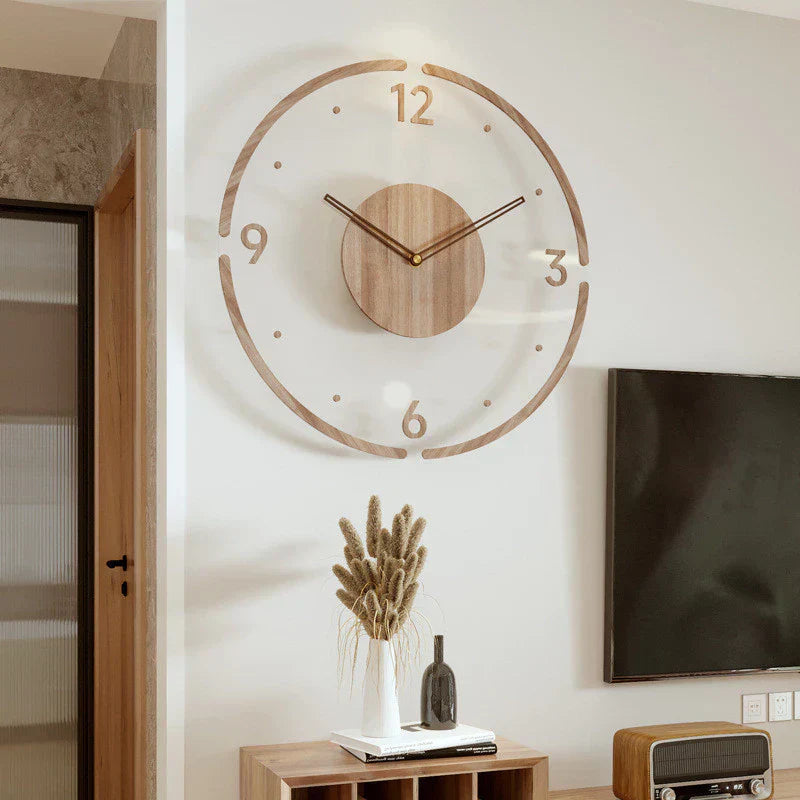 Reloj de pared minimalista de madera: estilo escandinavo, 30 cm