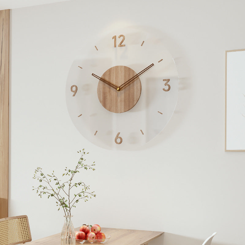 Reloj de pared minimalista de madera: estilo escandinavo, 30 cm