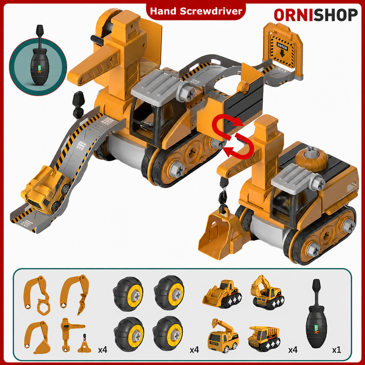 Set de Construcción para Ingenieros Junior – Kit Educativo Montessori para Niños – Tipo Meccano