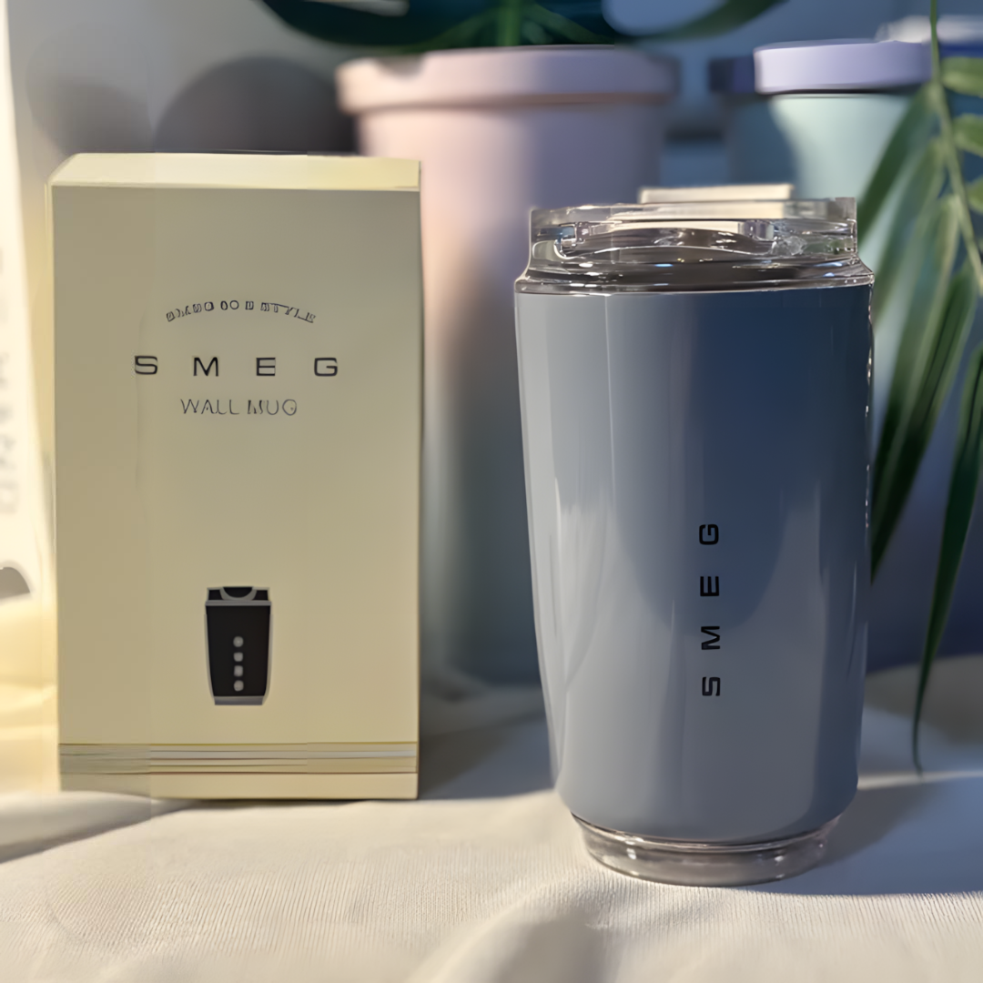 LuxeTherm | Taza térmica elegante de acero inoxidable – Vaso reutilizable de 300 ml (10.1 fl oz) con aislamiento para bebidas frías y calientes