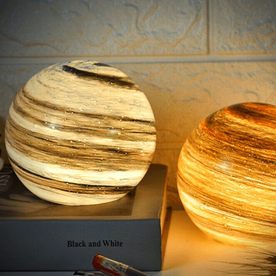 3D Lunar Sphere Desk Lamp with Remote Control 16 Color LED Orb Light for Bedroom Nightstand Living Room Home Decor Gift | Thomler