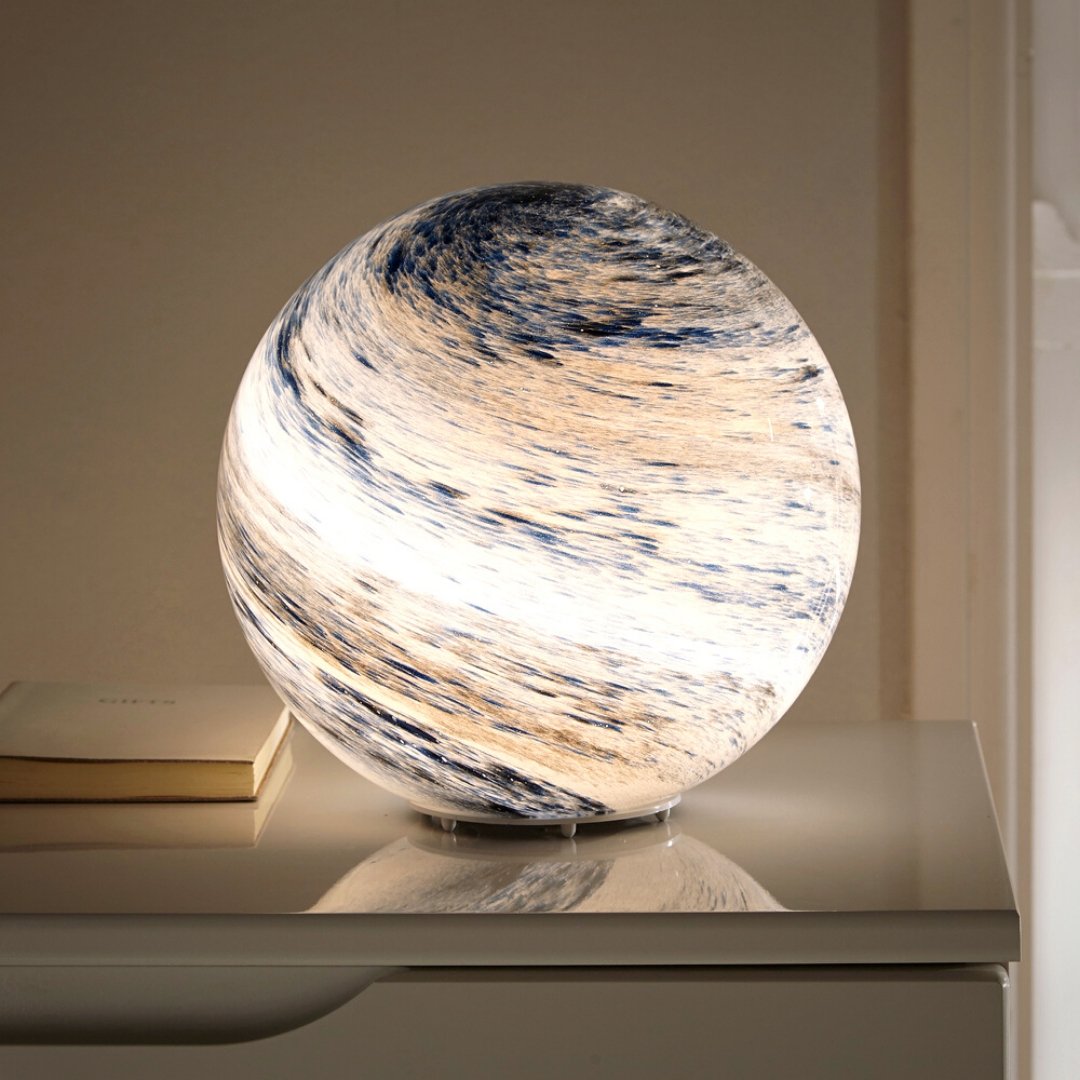 3D Lunar Sphere Desk Lamp with Remote Control 16 Color LED Orb Light for Bedroom Nightstand Living Room Home Decor Gift | Thomler