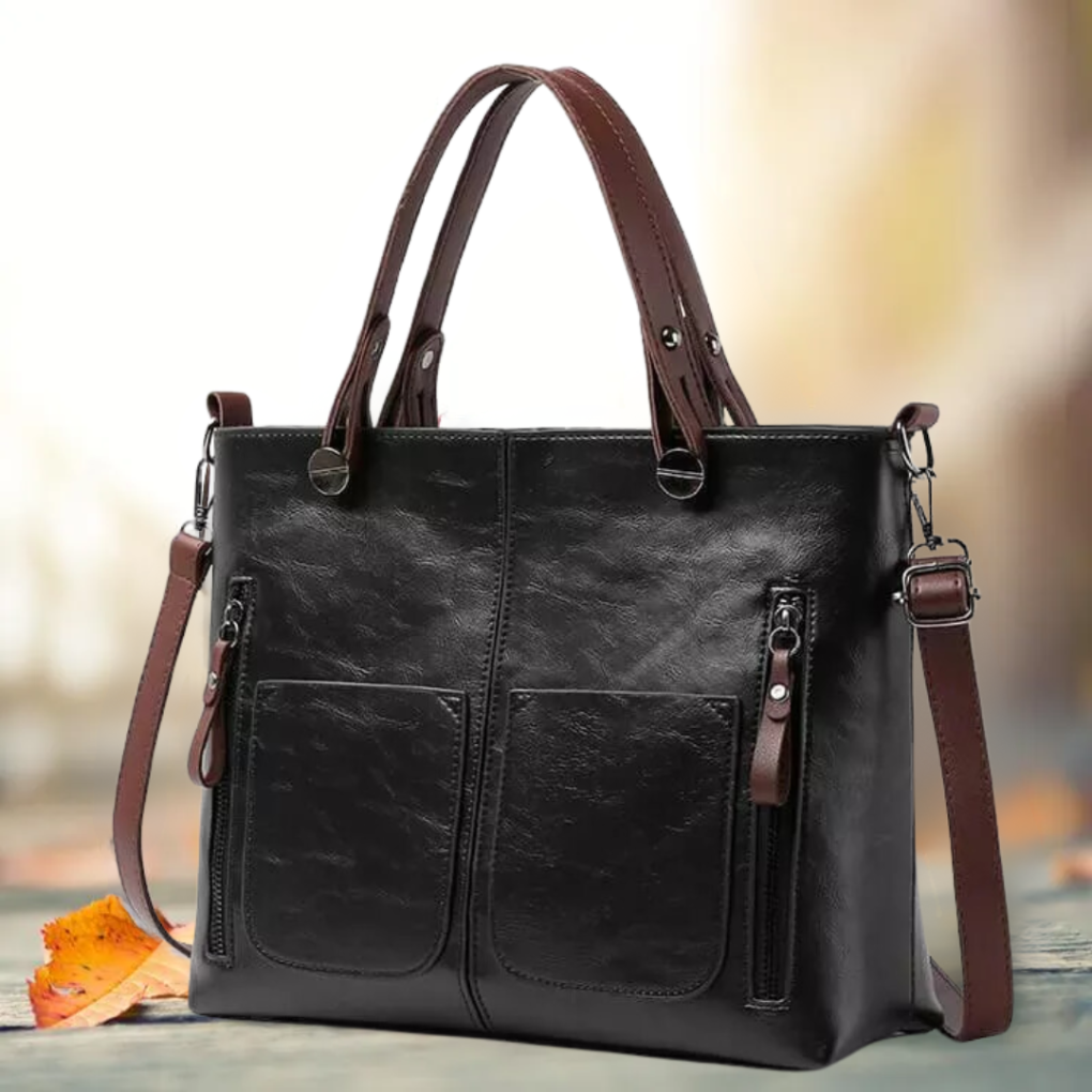 Bolso de hombro de piel clásico