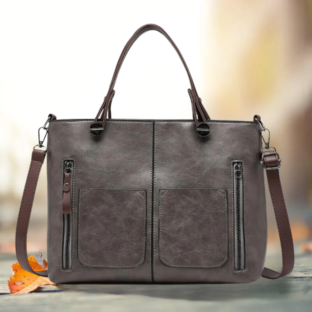 Bolso de hombro de piel clásico