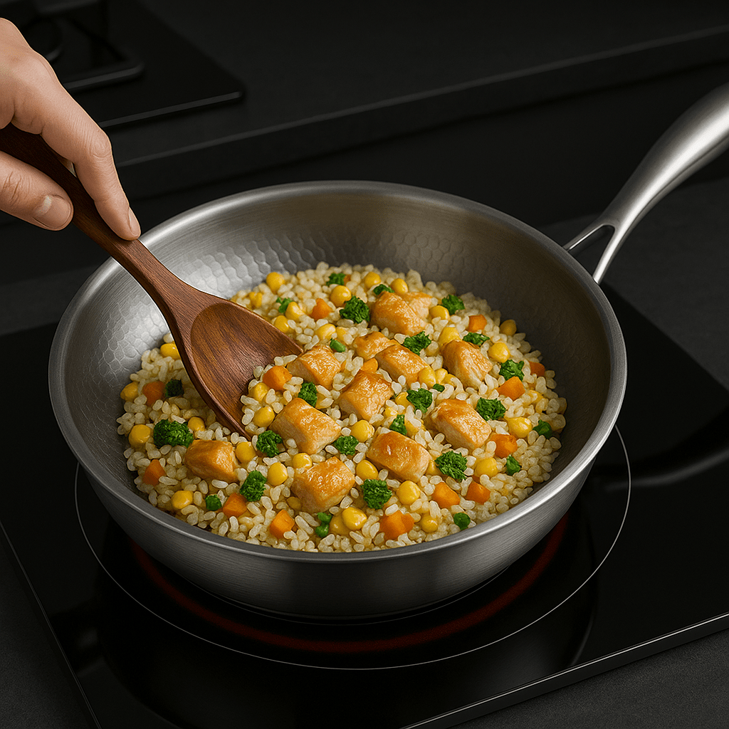 Premium Titanium Frying Pan for All Stovetops - Cook Healthier and More Durably