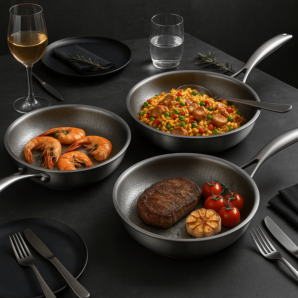 Premium Titanium Frying Pan for All Stovetops - Cook Healthier and More Durably