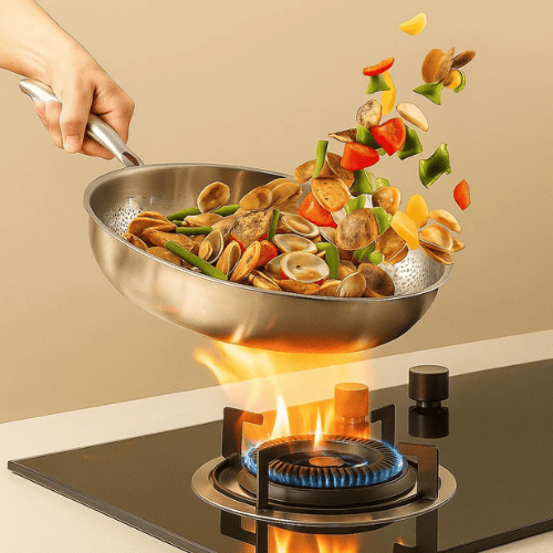 Premium Titanium Frying Pan for All Stovetops - Cook Healthier and More Durably