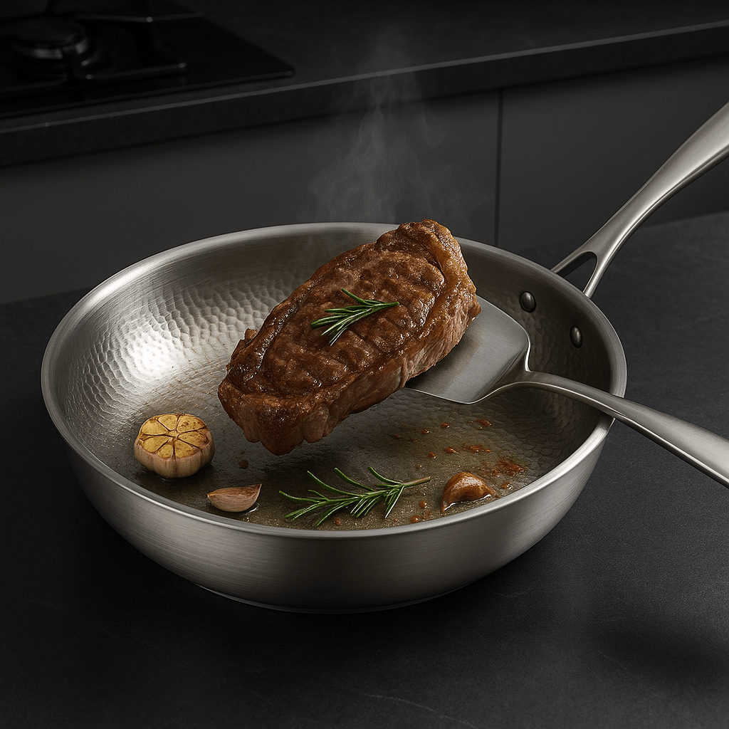Premium Titanium Frying Pan for All Stovetops - Cook Healthier and More Durably