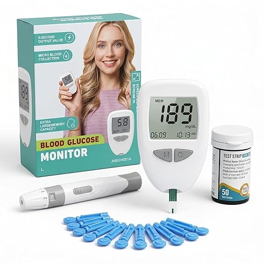 Blood Glucose Monitor With Advanced Data Monitoring And Effortless Testing Features