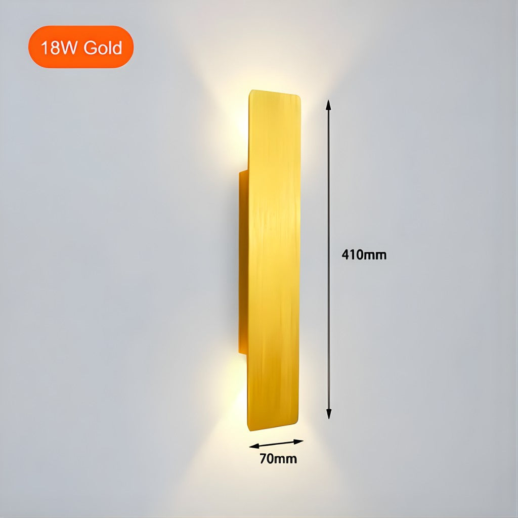 Gouden aluminium buitenwandlamp voor terras, entree, tuin en veranda | Weerbestendig modern armatuur | Thomler