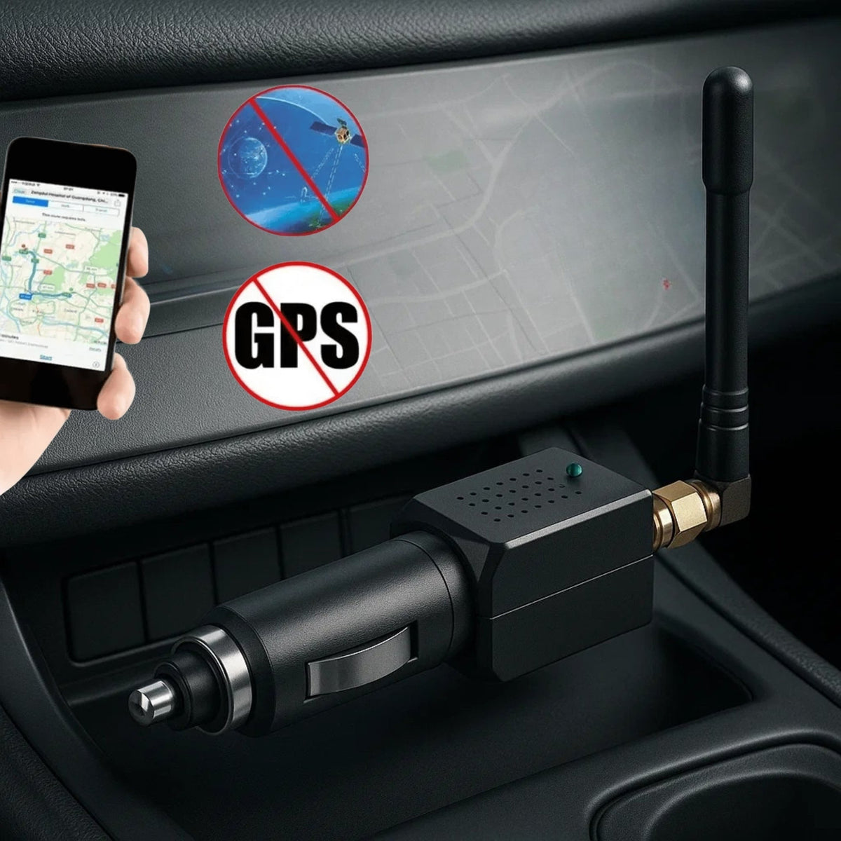 Bloqueador de señal GPS para coches, camiones y vehículos, detiene el seguimiento de rastreadores GPS en tiempo real