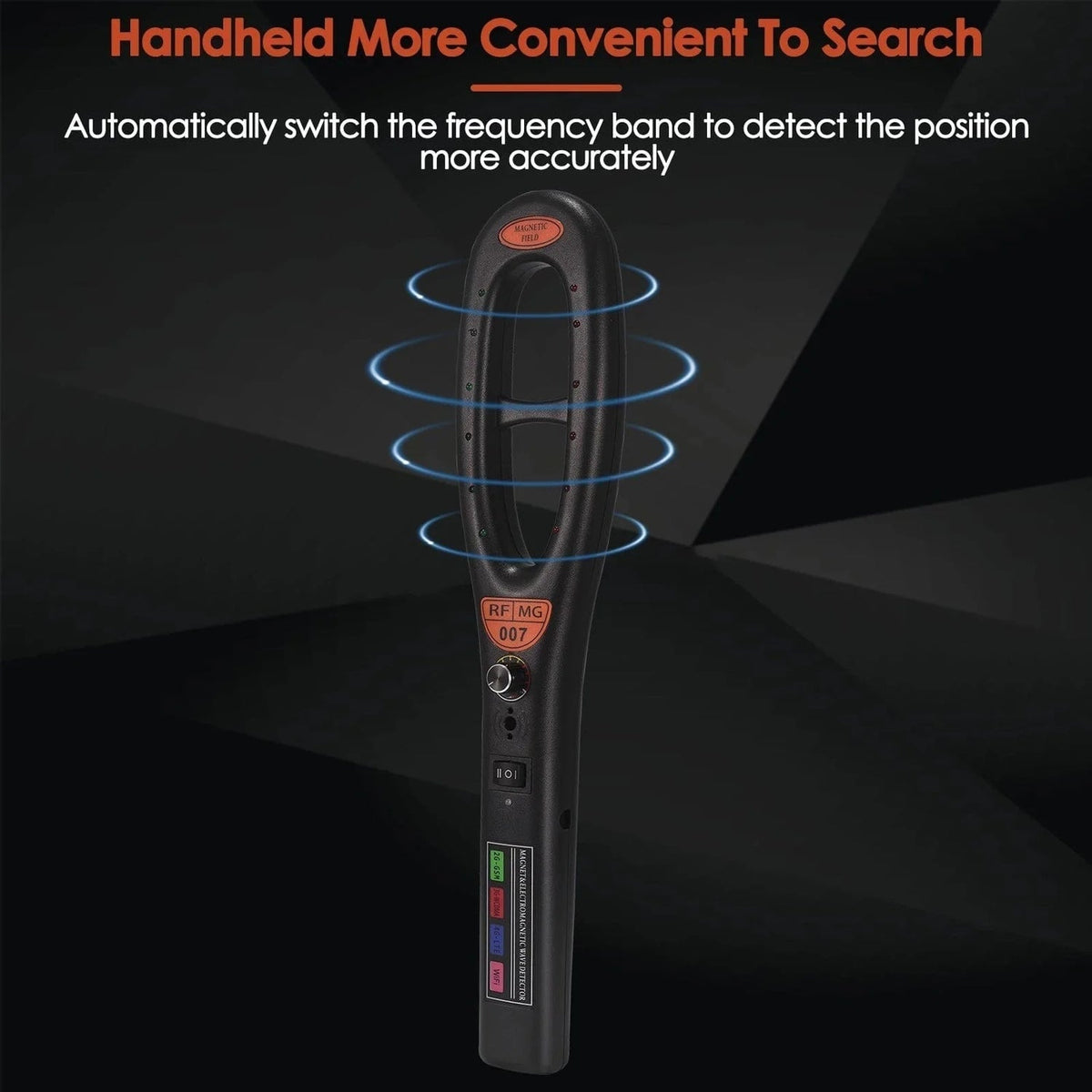 Detector de rastreadores GPS con rango de detección mejorado y batería de larga duración, portátil con tubo incluido