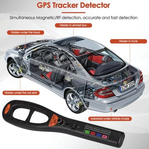 Detector de rastreadores GPS con rango de detección mejorado y batería de larga duración, portátil con tubo incluido