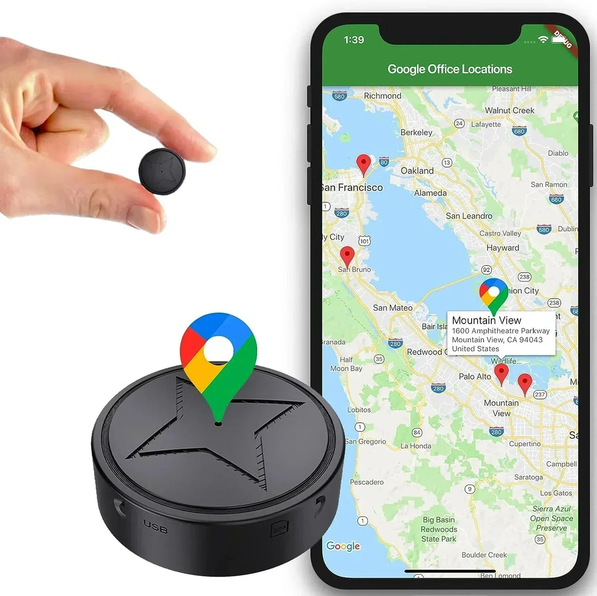 Rastreador GPS, potente seguimiento GPS magnético