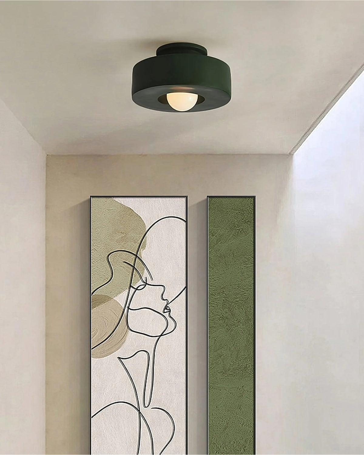 12-Inch Flush Mount LED Ceiling Light Fixture Resin Disc Contemporary Round Panel for Bedroom Hallway Living Room 3000K Warm Glow | Thomler