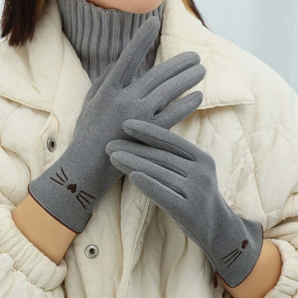 Katten touchscreen winterhandschoenen voor dames
