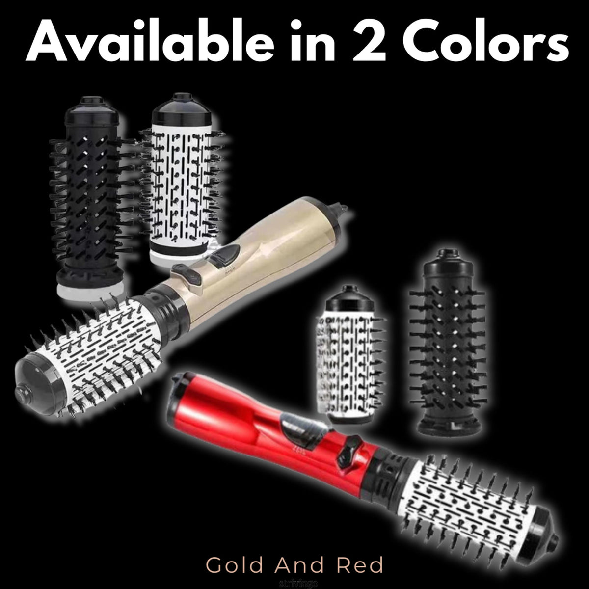 Hair Dryer Styler Rotating 2-In-1 Volumizing Brush System With 360° Rotation And Adjustable Directions Three Temperature Levels