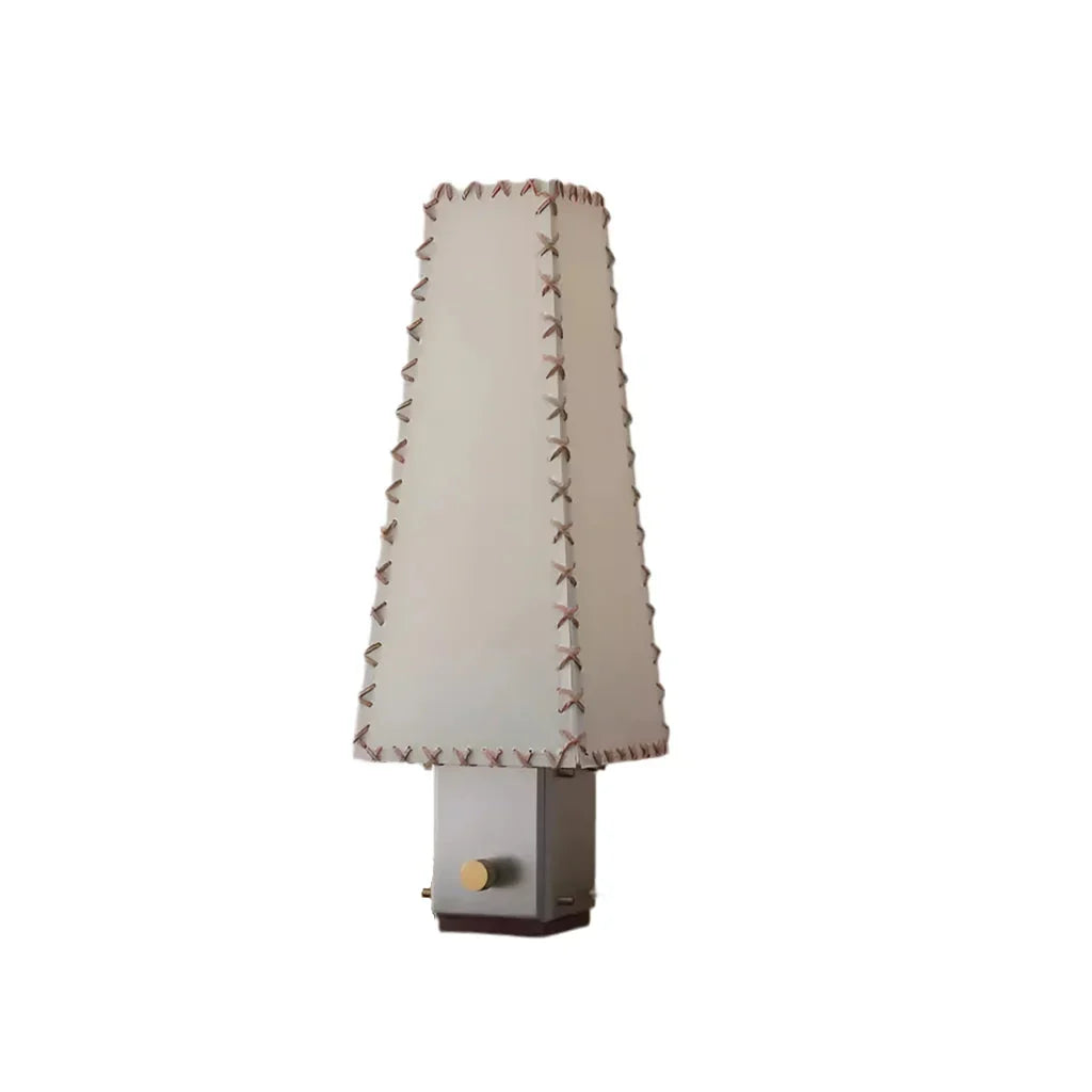 Accent Lamp with Natural Fabric Shade 20 Inch Stainless Steel Base Warm Glow E14 Socket for Nightstand Console Office Bedroom Living Room Re | Thomler
