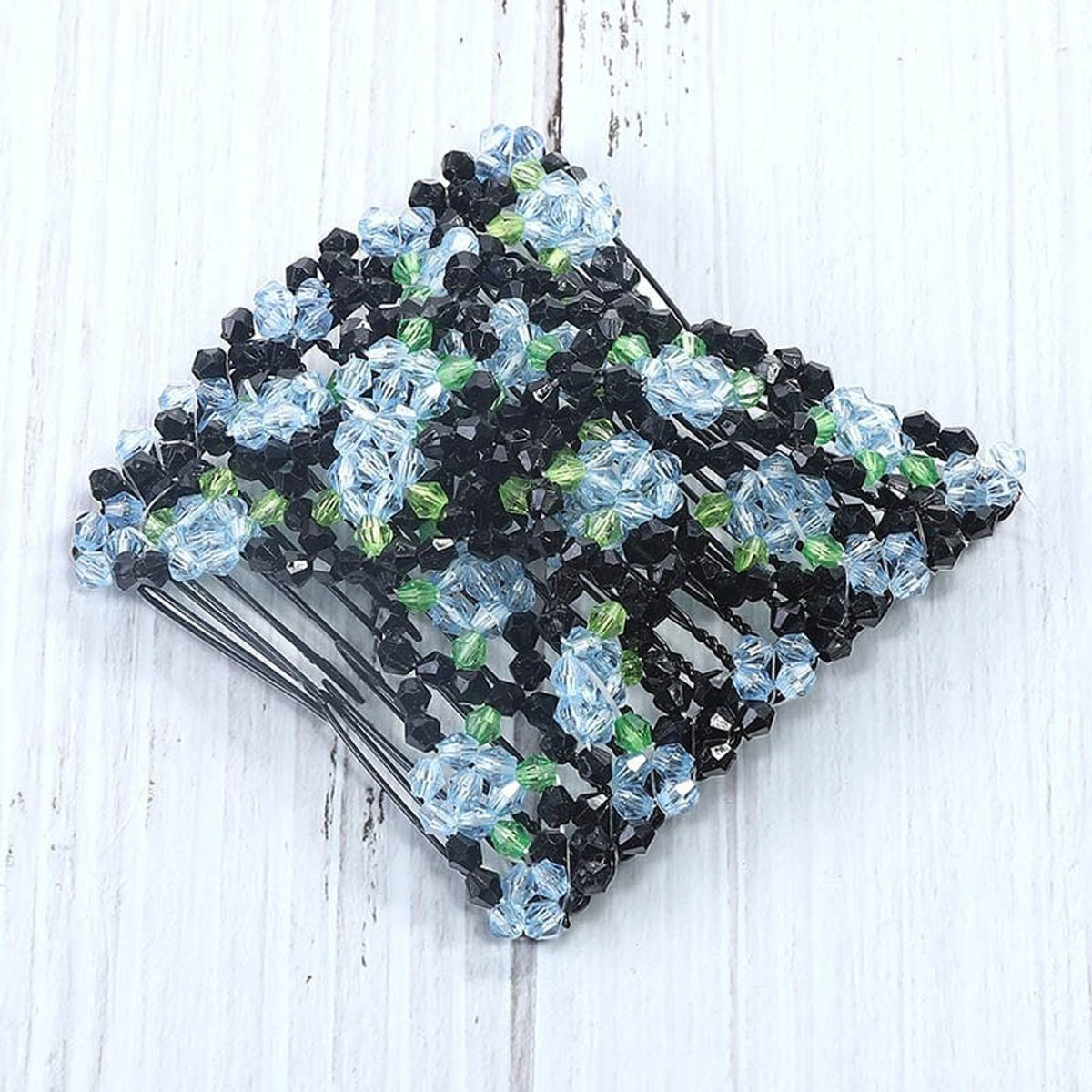 Handmade Beaded Hair Comb Stretchable Magic Hair Clip For Secure Pain- Styling