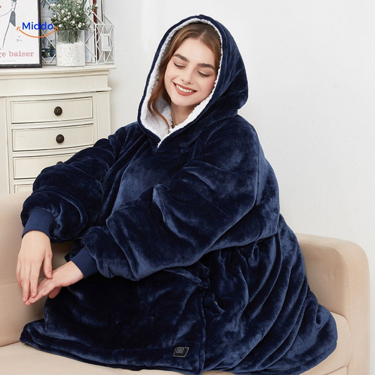 USB-Powered Heated Pullover with Triple-Zone Warmth for Men & Women