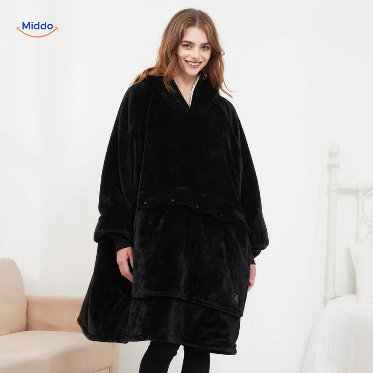 USB-Powered Heated Pullover with Triple-Zone Warmth for Men & Women
