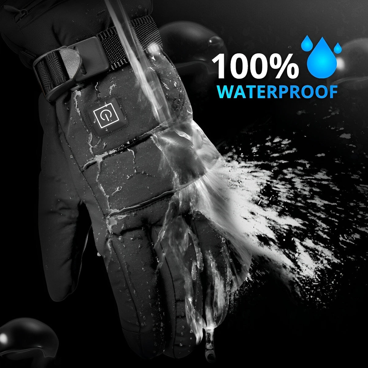 Battery-Powered Heated Gloves with 8-Hour Runtime & Waterproof Touchscreen Fingertips for Outdoor Work & Skiing
