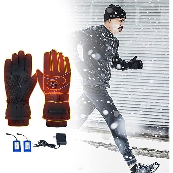 Battery-Powered Heating Gloves with Smart Touch Fingertips & 3 Temperature Settings