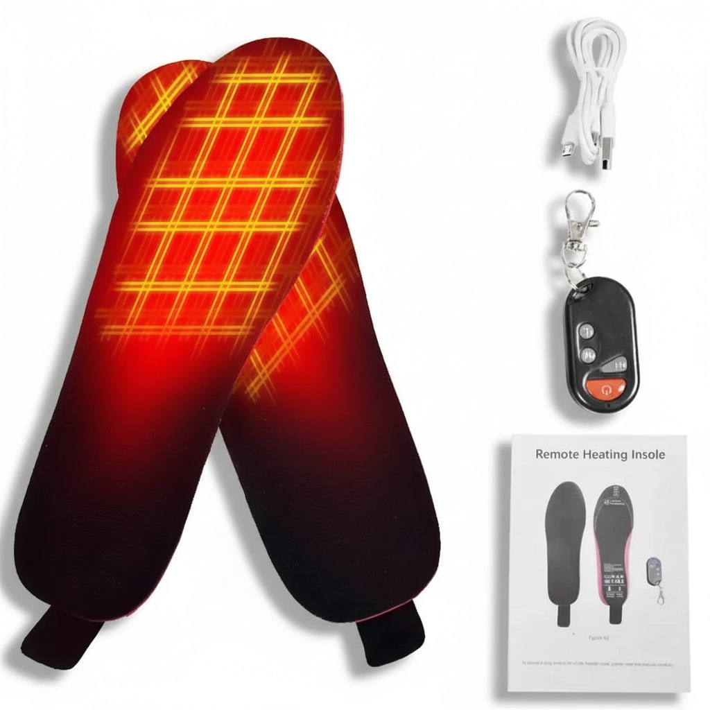 Rechargeable Foot Warmers with Remote – Trimmable Heat Insoles for All-Day Comfort