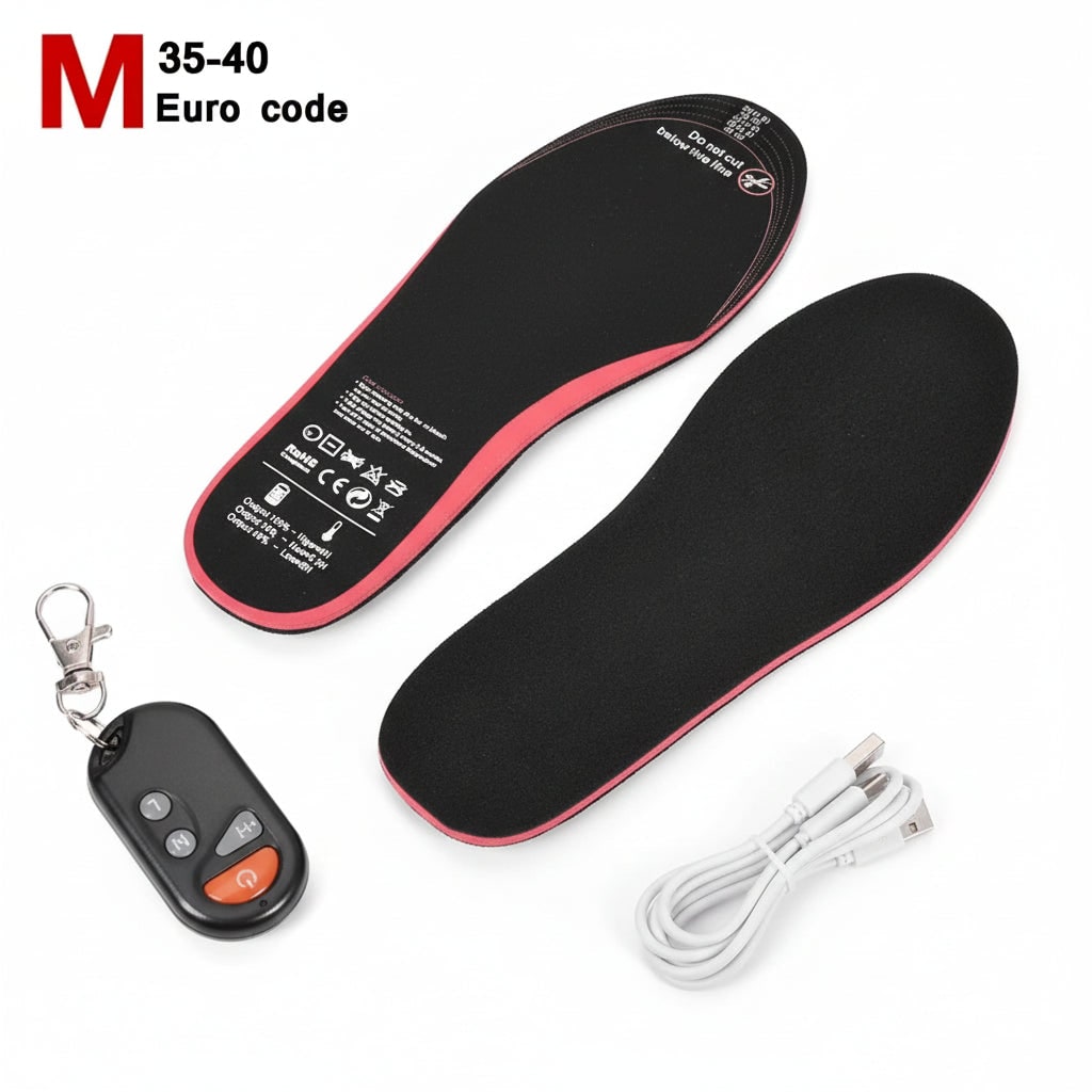 Rechargeable Foot Warmers with Remote – Trimmable Heat Insoles for All-Day Comfort