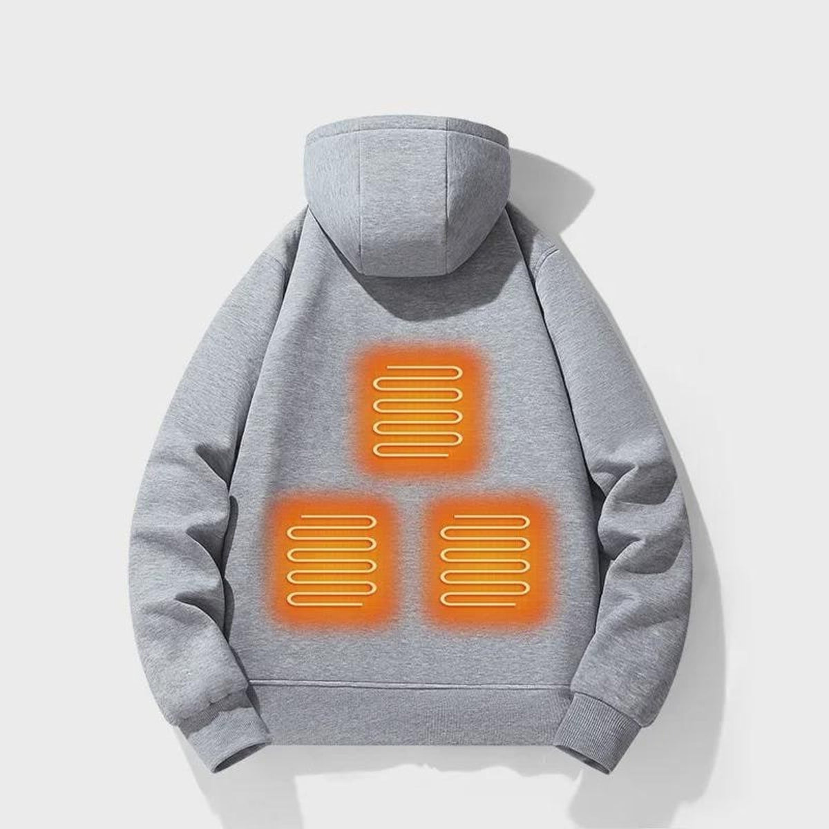 Sudadera con cremallera y calefacción integrada que te mantiene caliente sin añadir volumen