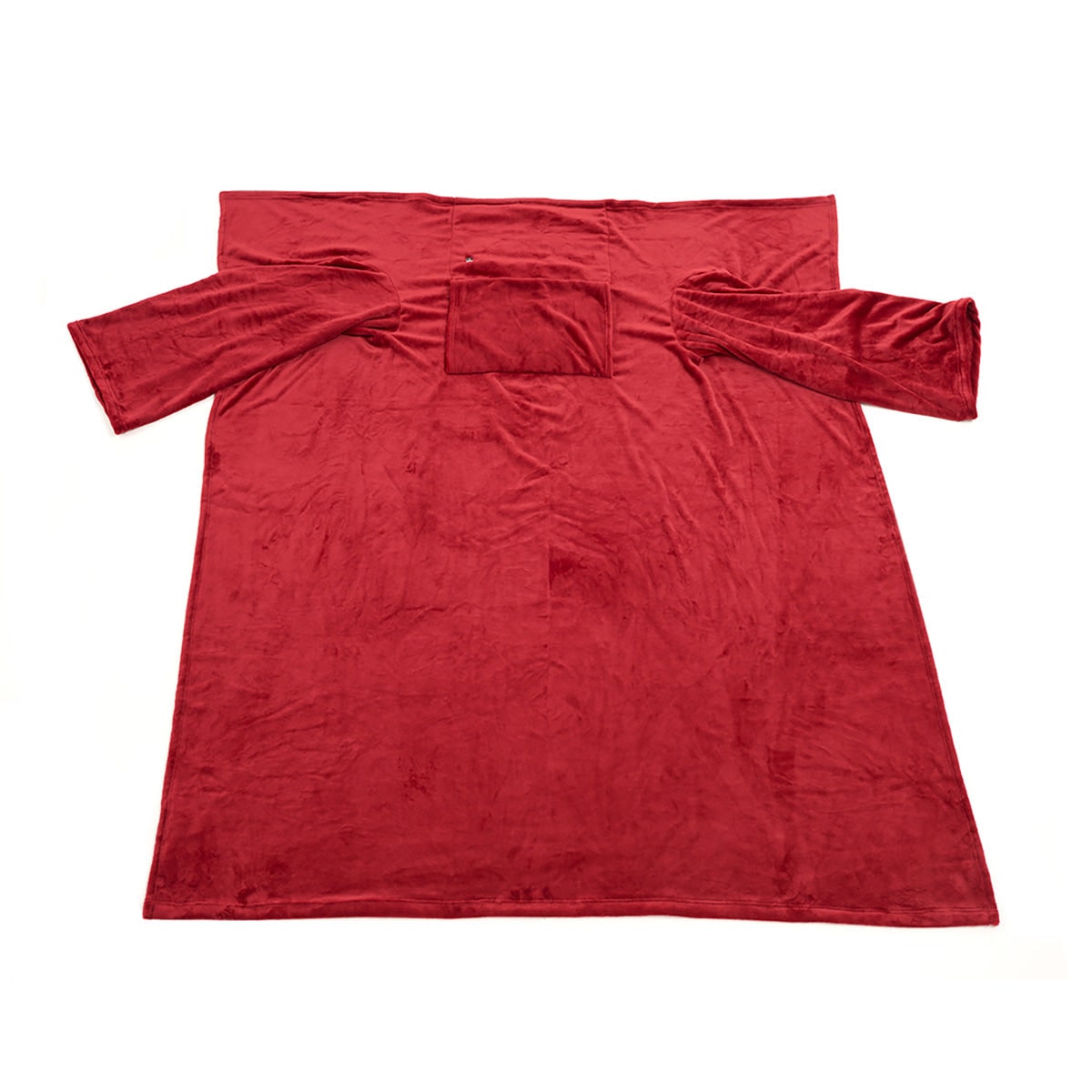 Electric Heated Throw Blanket with Sleeves & Chest Panel – Wearable Fleece Wrap with 3 Heat Settings