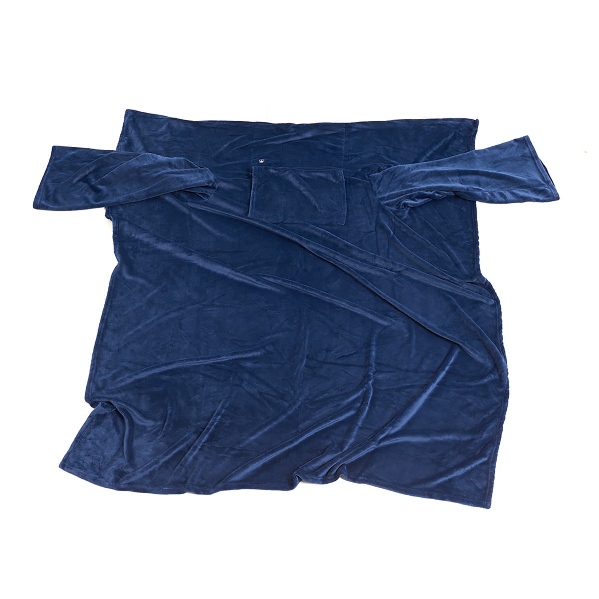 Electric Heated Throw Blanket with Sleeves & Chest Panel – Wearable Fleece Wrap with 3 Heat Settings