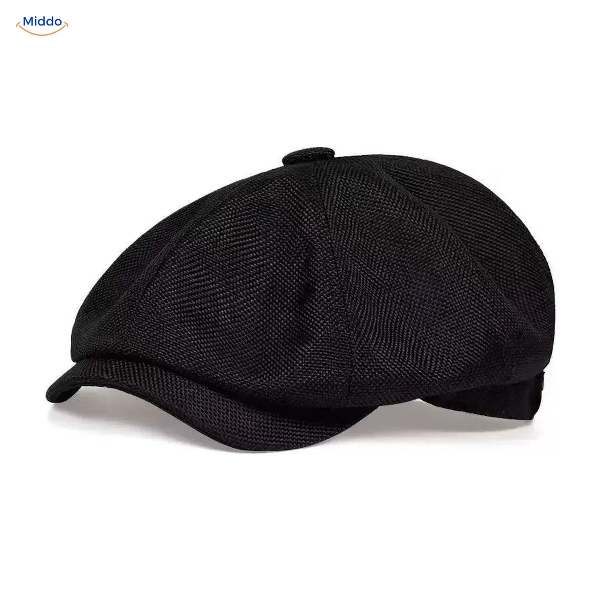 Retro 1920s 8-Panel Newsboy Cap for Men – Lightweight Foldable Driver Hat with Short Peak – One Size Casual Daily Flat Cap