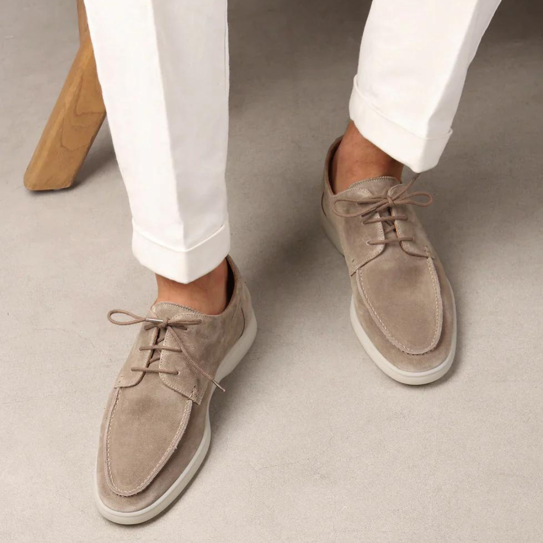 Freizeit-Sneaker aus Wildleder für Herren – Schnürschuhe aus weichem Leder für den Alltag, zum Gehen & für Wochenendausflüge