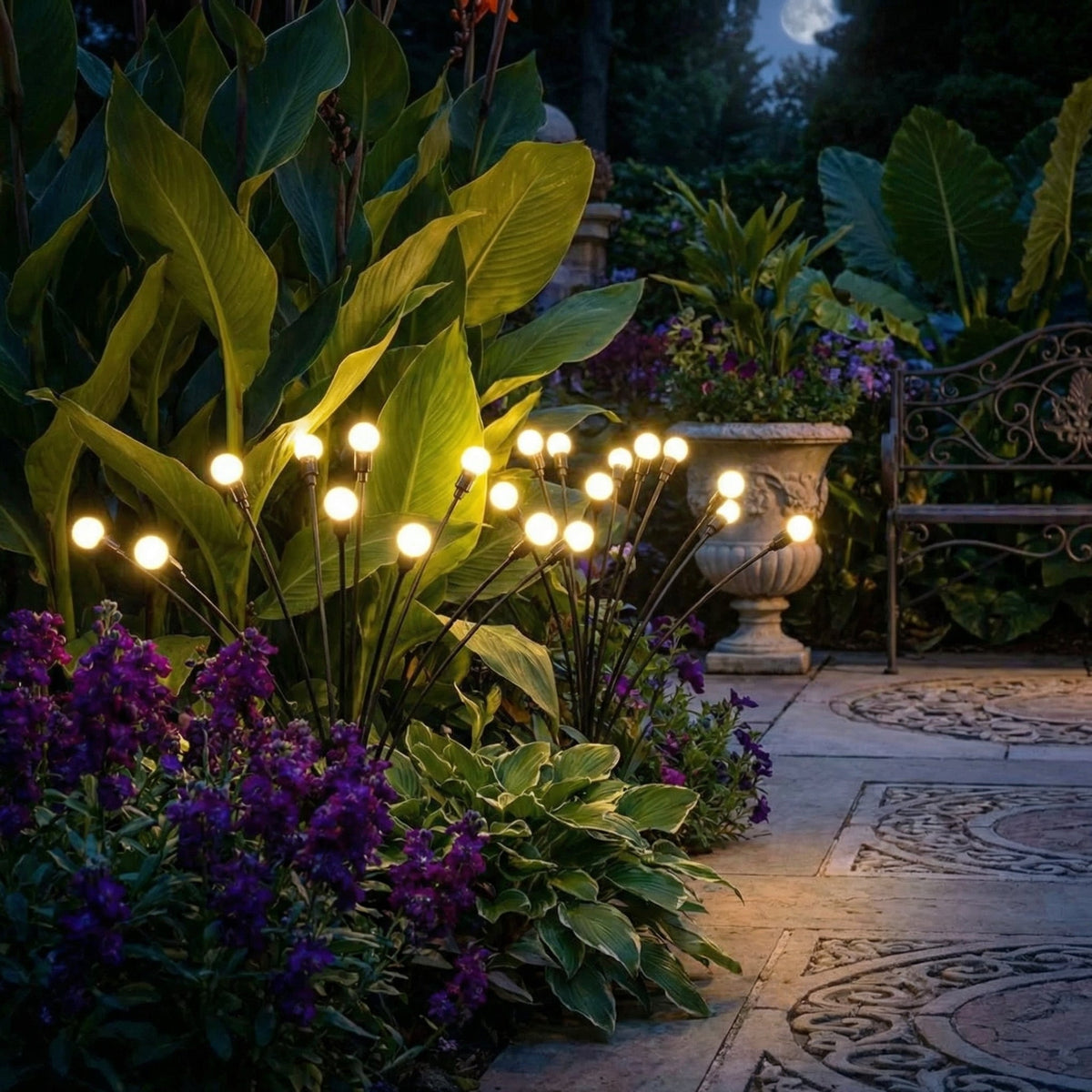Motion-Activated Pathway Lights Outdoor Solar Powered LED Stakes Garden Yard Decor Dancing Landscape Illumination for Walkways Driveways Flo | Thomler
