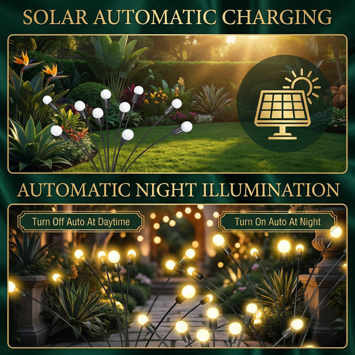 Motion-Activated Pathway Lights Outdoor Solar Powered LED Stakes Garden Yard Decor Dancing Landscape Illumination for Walkways Driveways Flo | Thomler