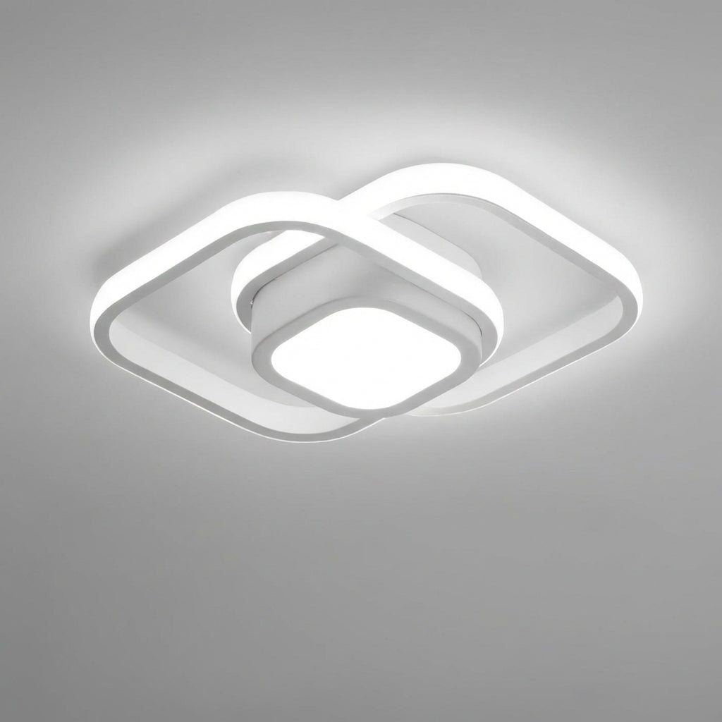 Lámpara LED de montaje empotrado de doble aro – Marco de aluminio de 9.4 pulgadas – Luz de 3000K para dormitorios, pasillos y espacios compactos | Thomler