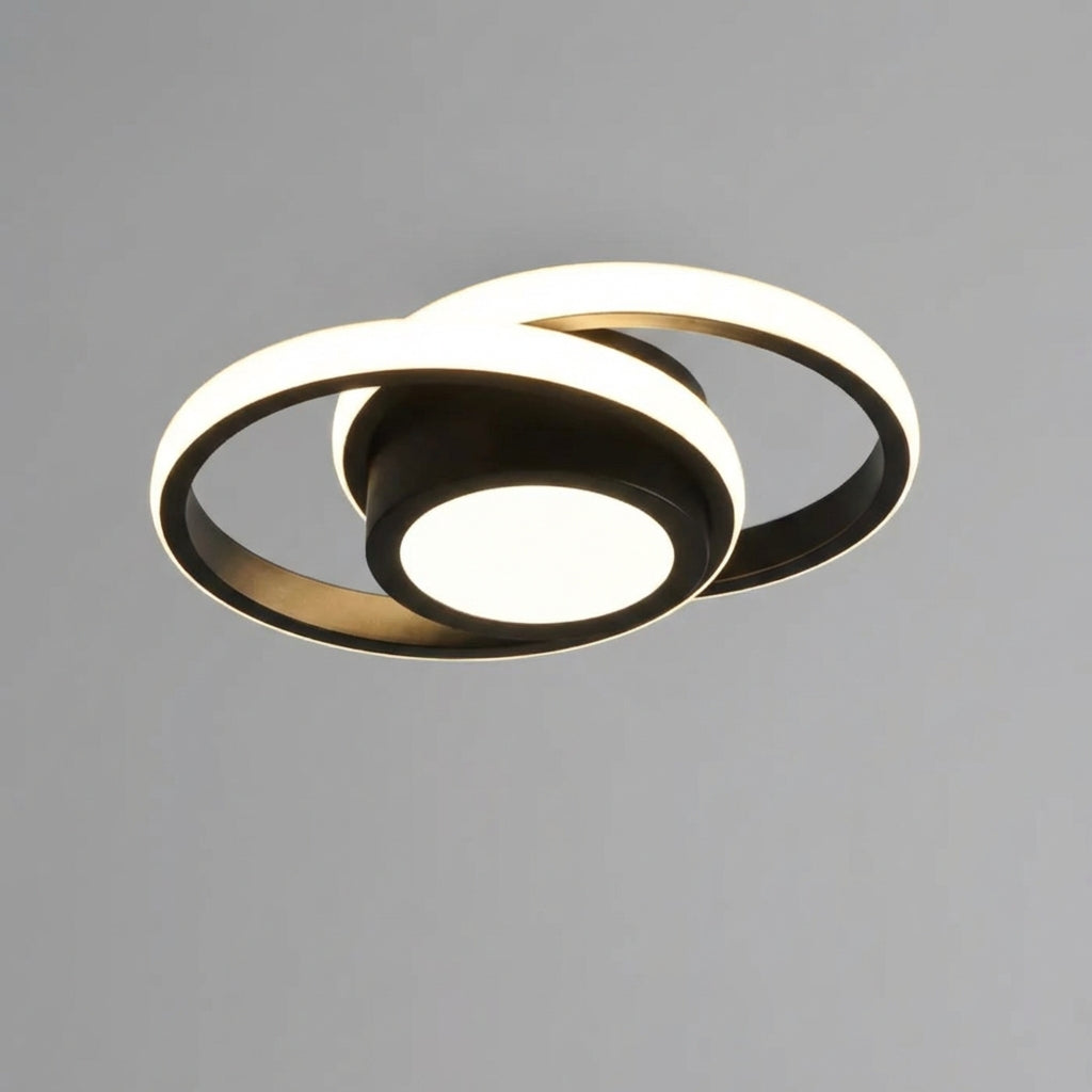 Lámpara LED de montaje empotrado de doble aro – Marco de aluminio de 9.4 pulgadas – Luz de 3000K para dormitorios, pasillos y espacios compactos | Thomler