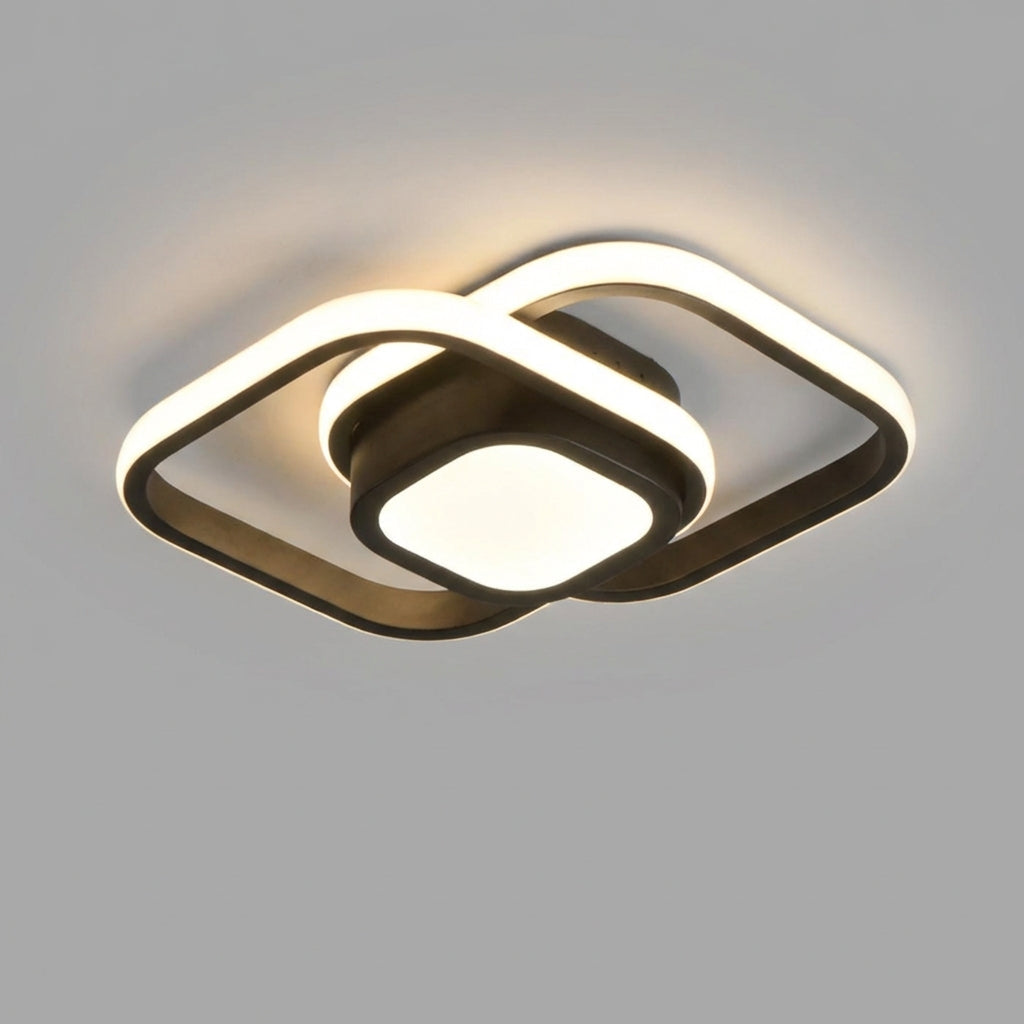 Lámpara LED de montaje empotrado de doble aro – Marco de aluminio de 9.4 pulgadas – Luz de 3000K para dormitorios, pasillos y espacios compactos | Thomler