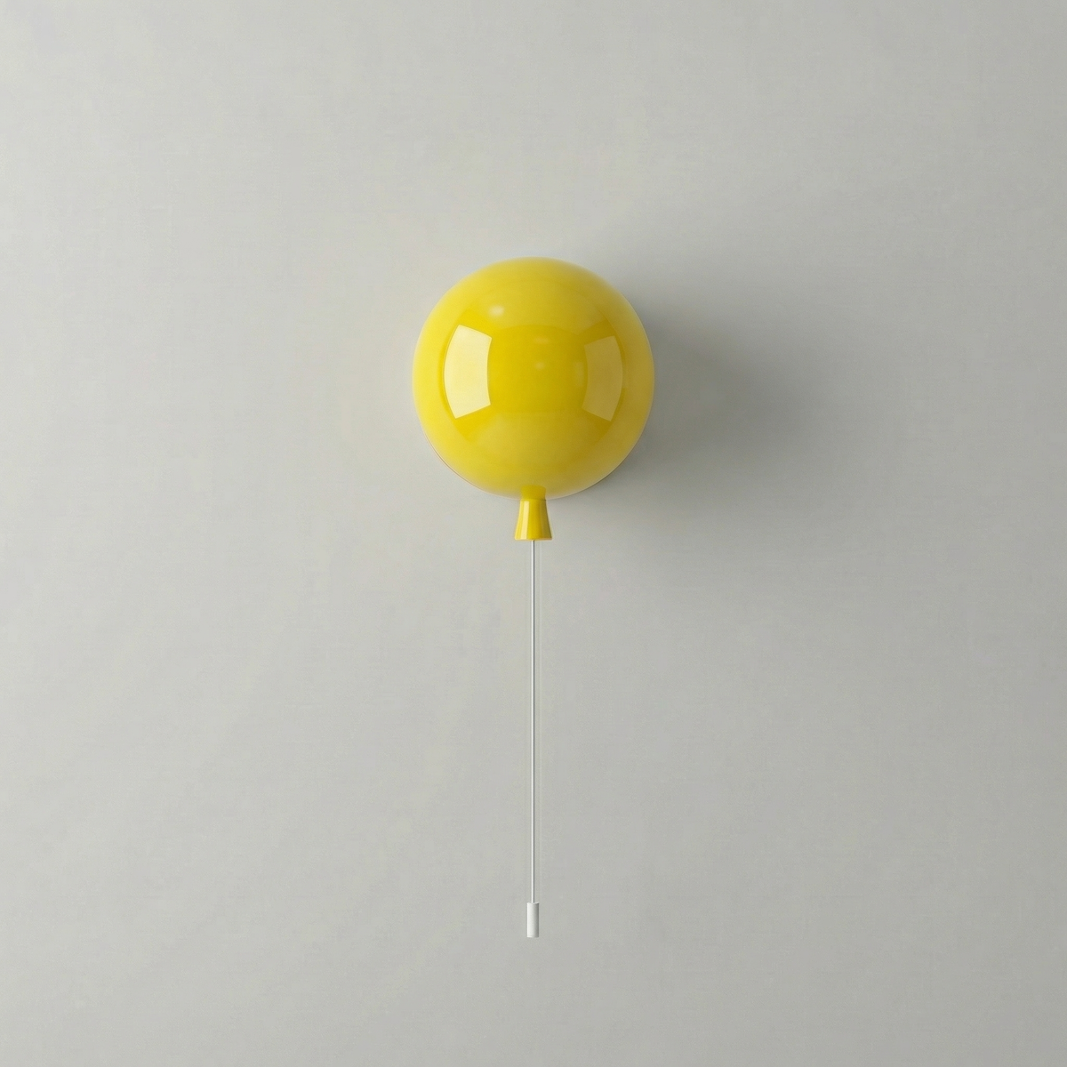 Bolvormige LED-wand- en plafondlamp met trekschakelaar in rood, blauw, geel, groen, oranje, wit, klein, medium, groot voor slaapkamer, speelkamer, gang K | Thomler