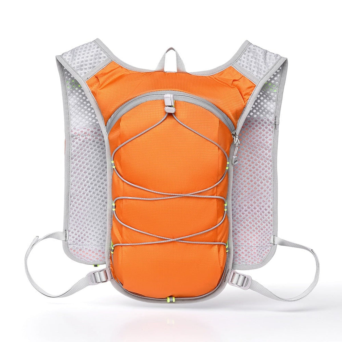 Hydratatievest met ultralicht ontwerp en verstelbare pasvorm, voorzien van meerdere opbergmogelijkheden en ergonomische rugvulling
