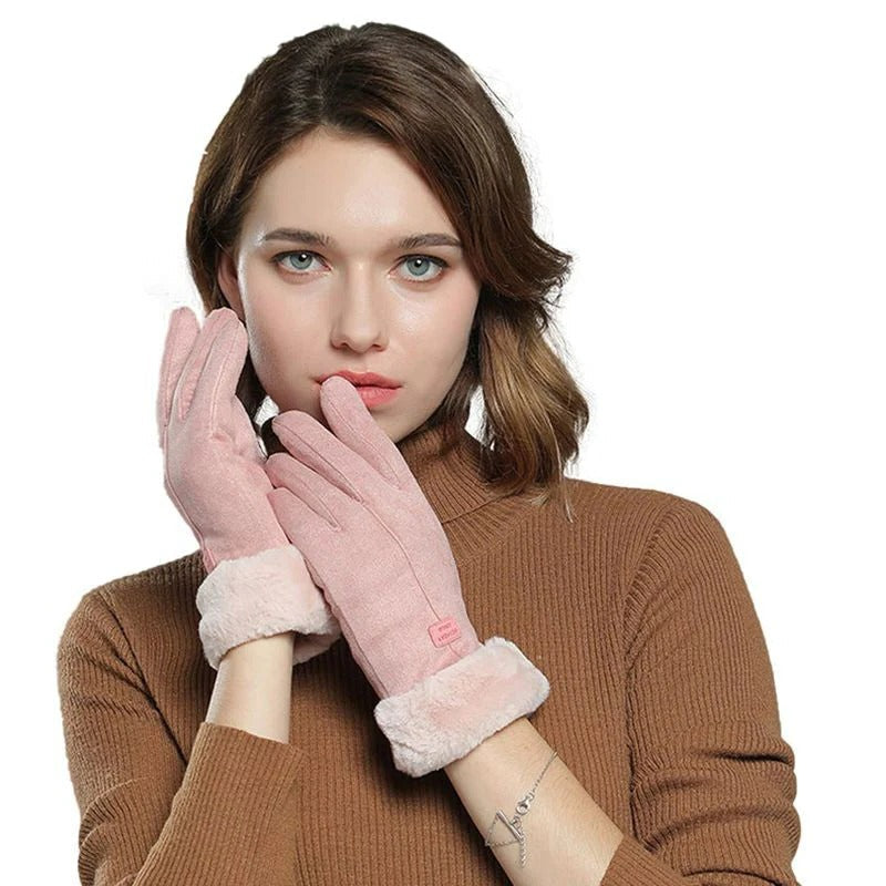 Guantes térmicos con pantalla táctil para mujer – Protección contra el frío y el viento, compatibles con teléfonos móviles para actividades invernales al aire libre | Thomler