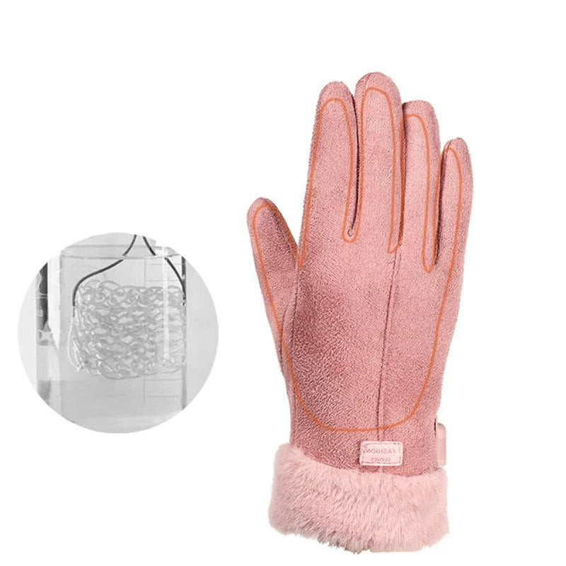 Guantes térmicos con pantalla táctil para mujer – Protección contra el frío y el viento, compatibles con teléfonos móviles para actividades invernales al aire libre | Thomler