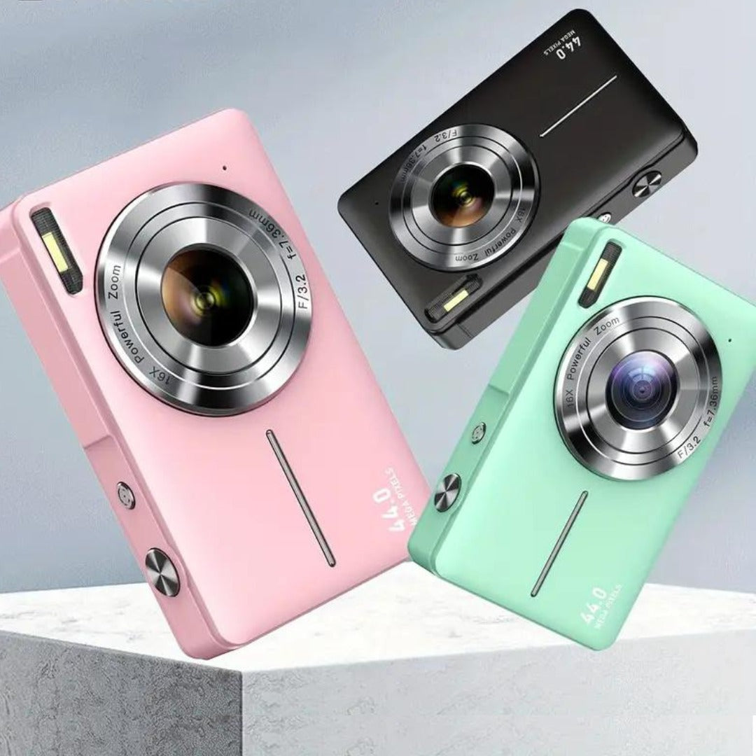 Compacte digitale camera met retro-ontwerp