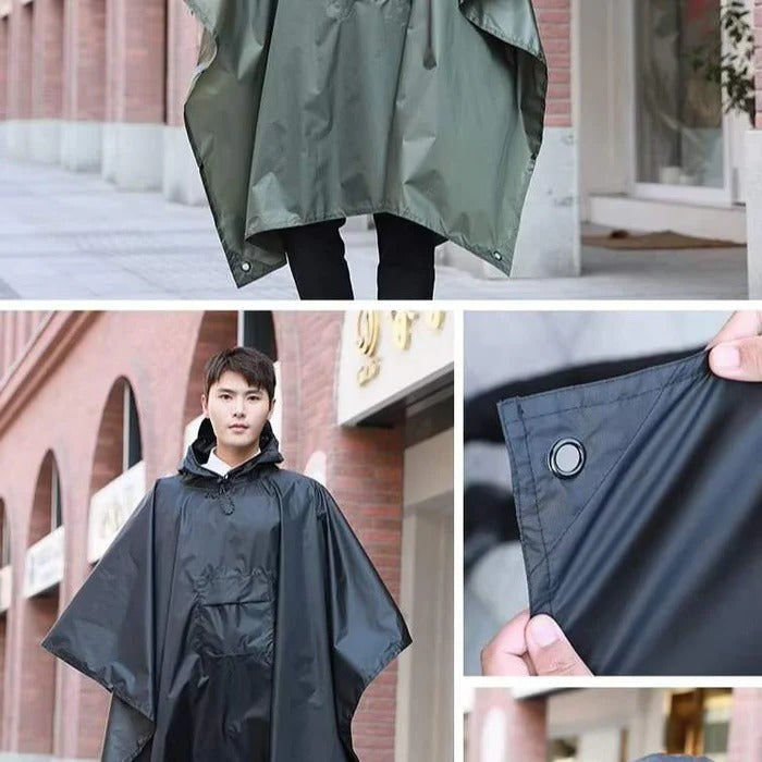 Regenponcho voor bescherming buiten