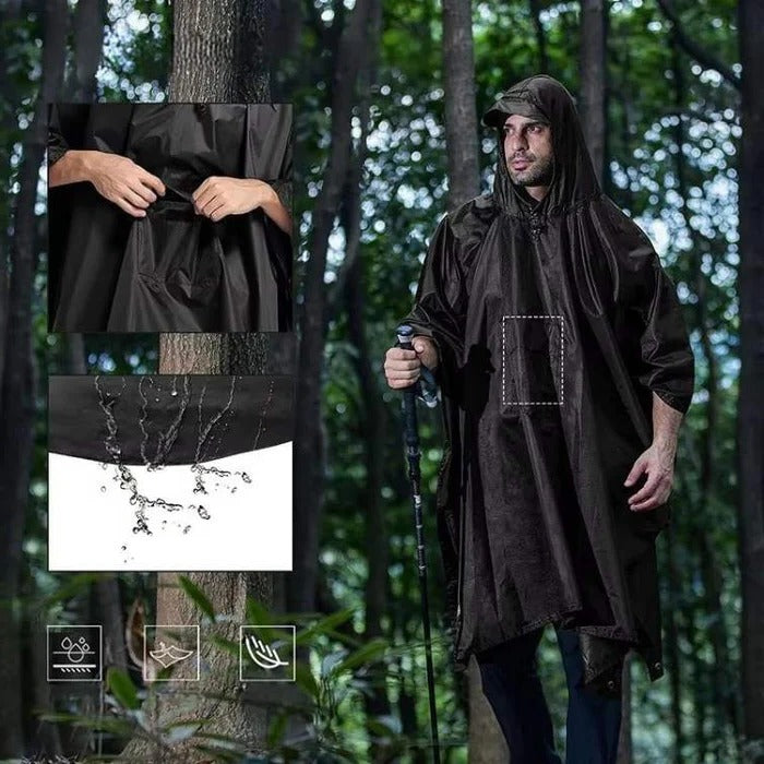 Regenponcho voor bescherming buiten