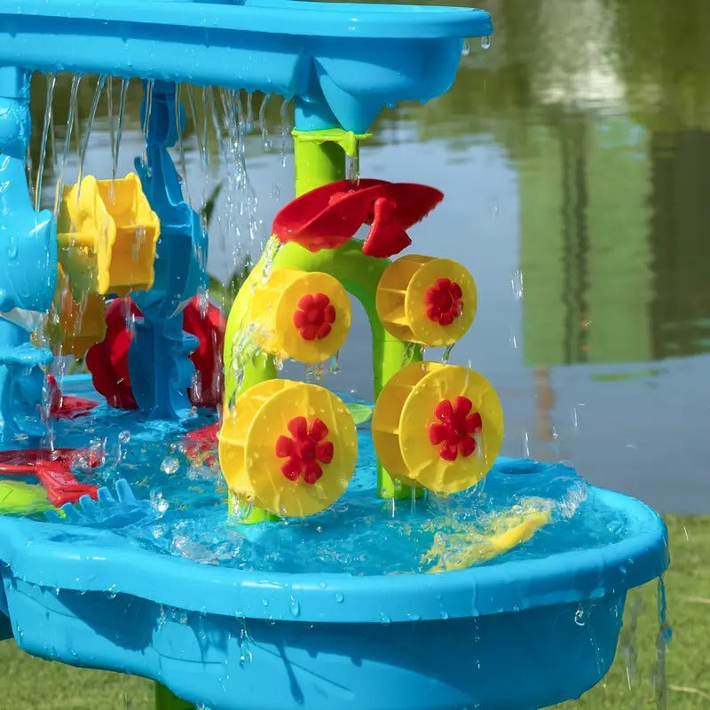 Mesa de arena y agua 3 en 1 para exteriores para niños