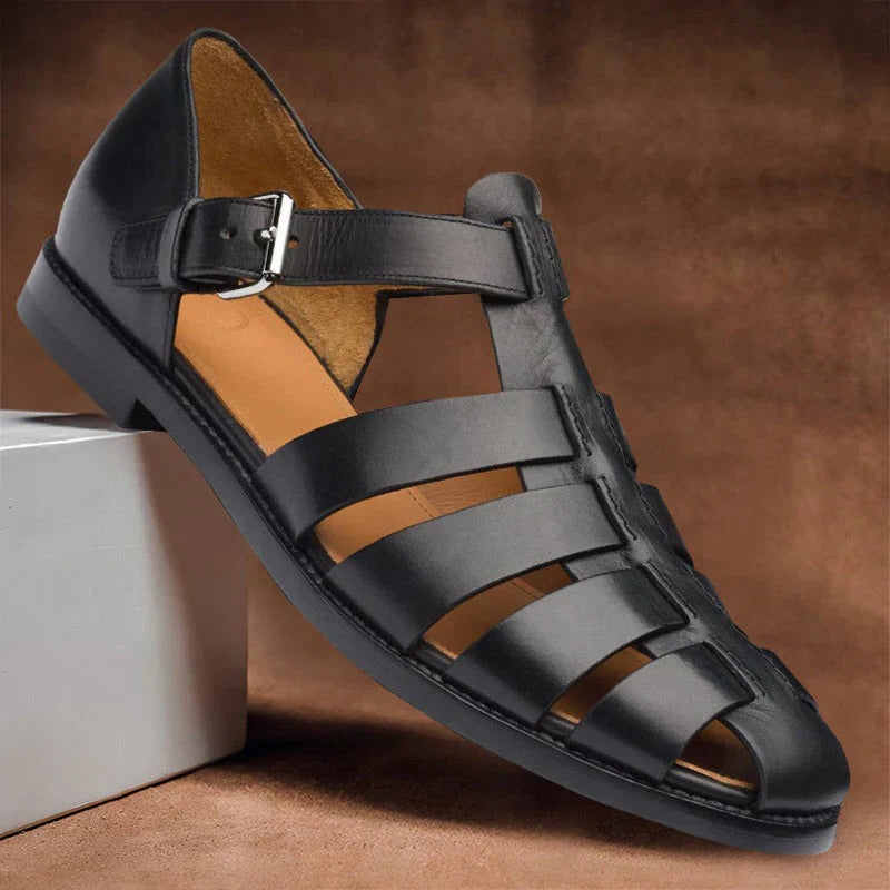 Herren-Sandalen mit offener Zehenpartie, verstellbaren Schnallenriemen und ergonomischem Fußbett